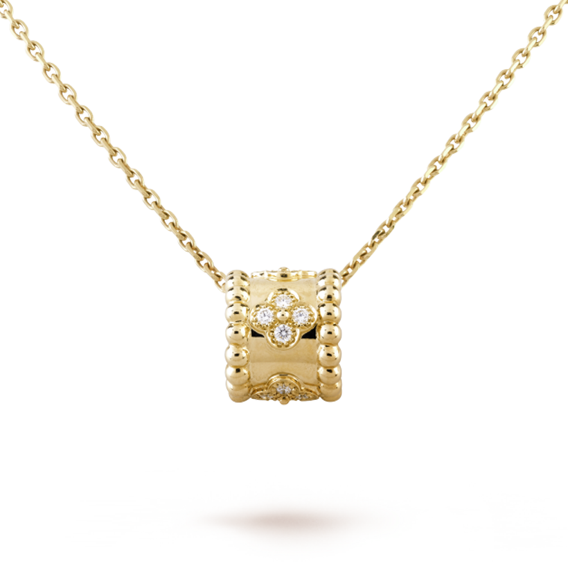18K Perl̩e Clovers Pendant Necklace
