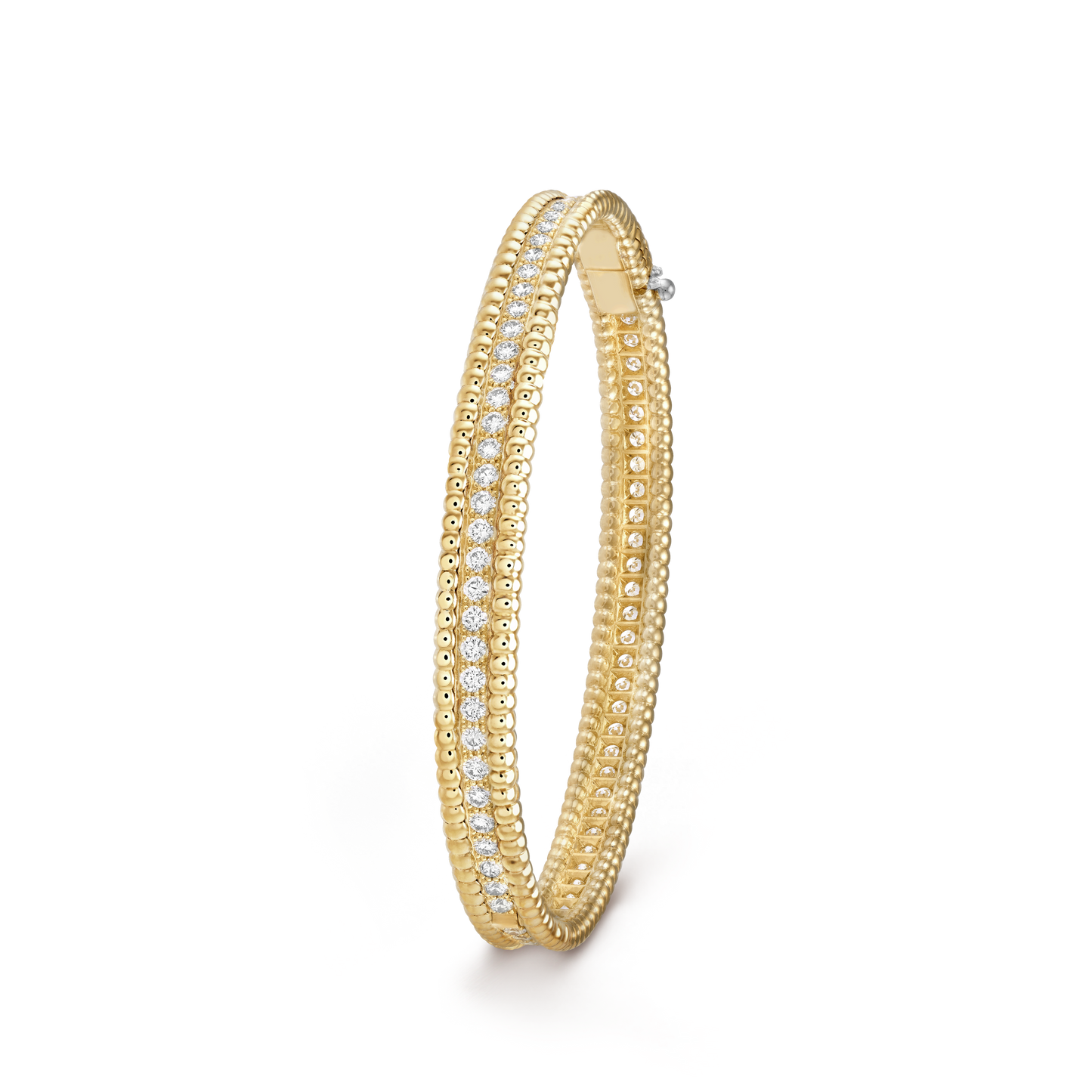 18K Perl̩e Diamonds One Row Bracelet