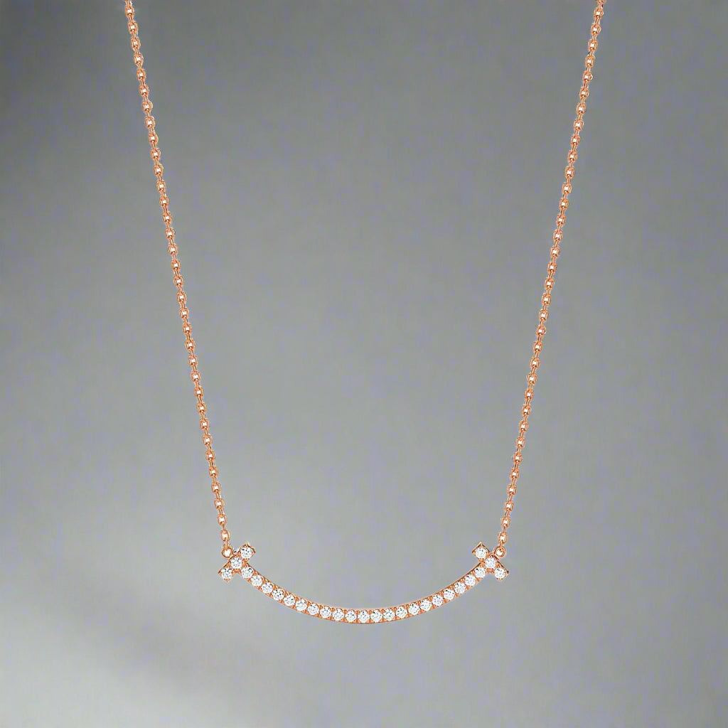 18K T Medium Diamond Pendant Necklace