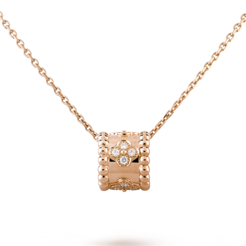 18K Perl̩e Clovers Pendant Necklace