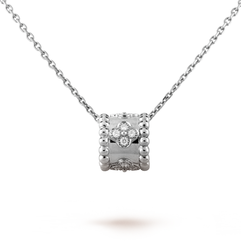 18K Perl̩e Clovers Pendant Necklace
