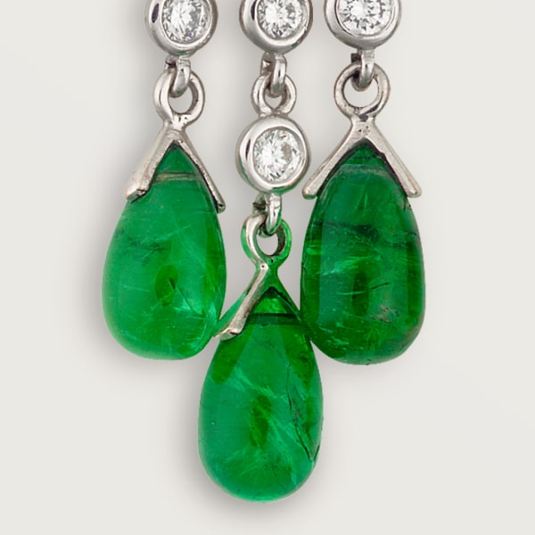18K Panth̬re De Diamond Earrings