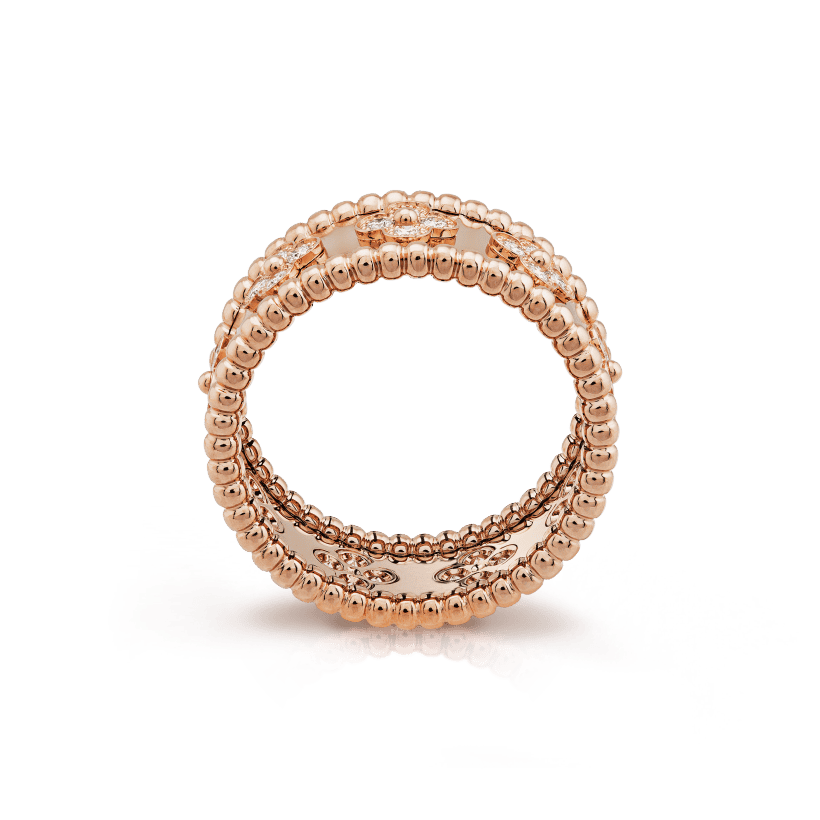 18K Perl̩e Clovers Ring