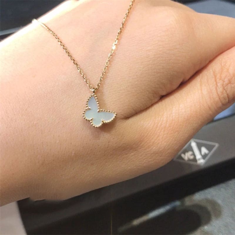 18K Sweet Alhambra Butterfly Necklace
