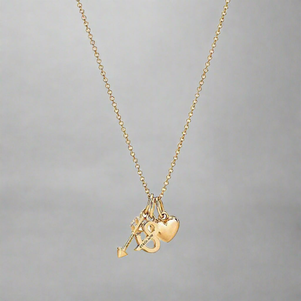 18K T Wine and Dine Pendant Necklace
