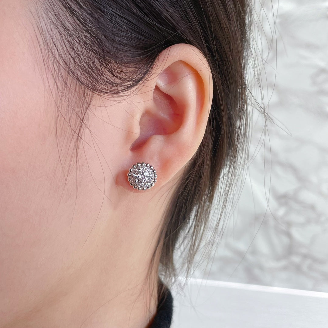 18K Perl̩e Diamonds Earrings