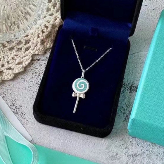 18K T Lollipop Charm Chain Necklace