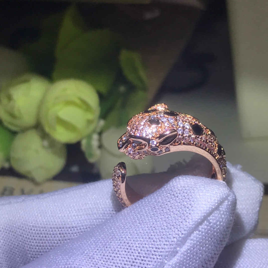 18K Panth̬re De Diamond Ring