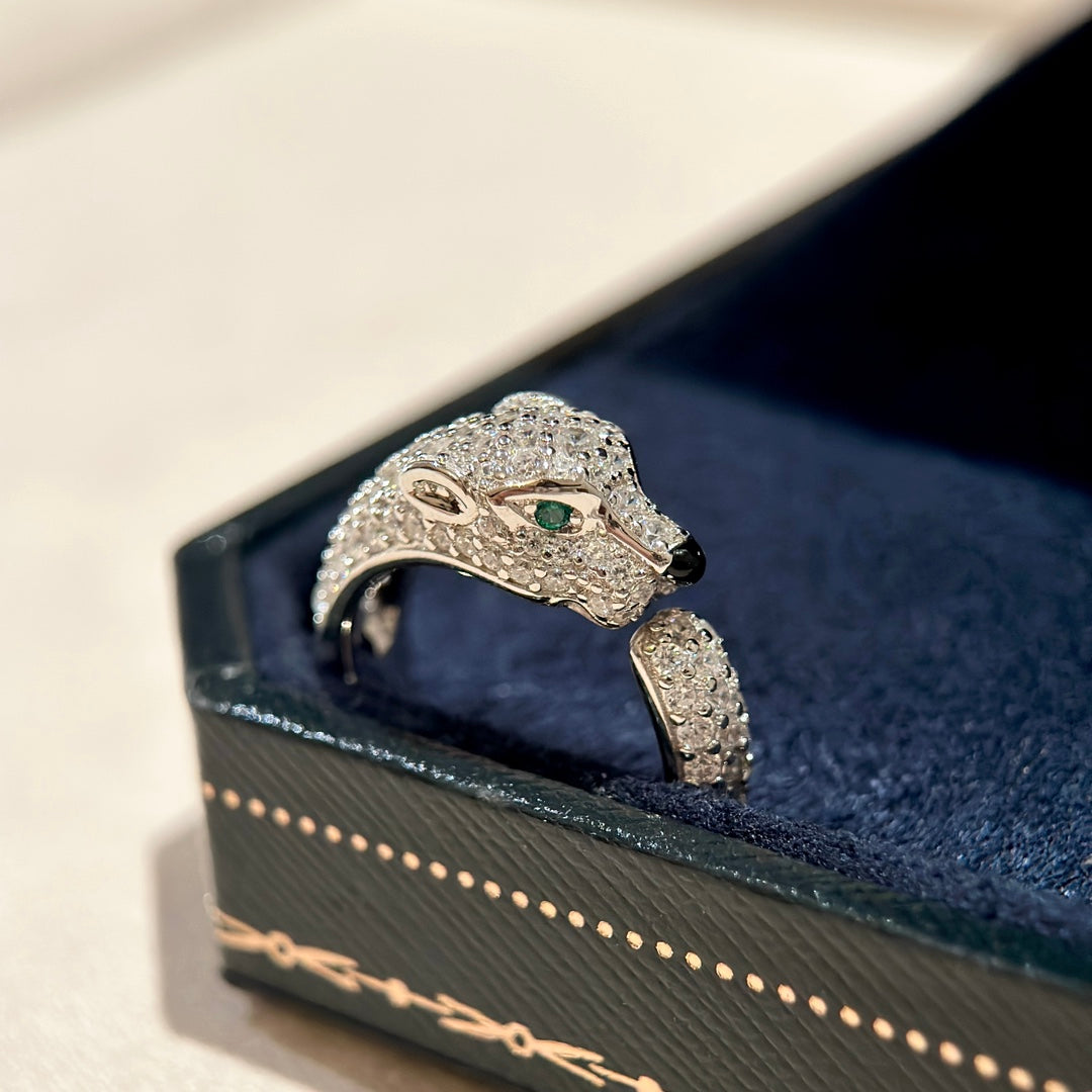18K Panth̬re De Diamond Ring