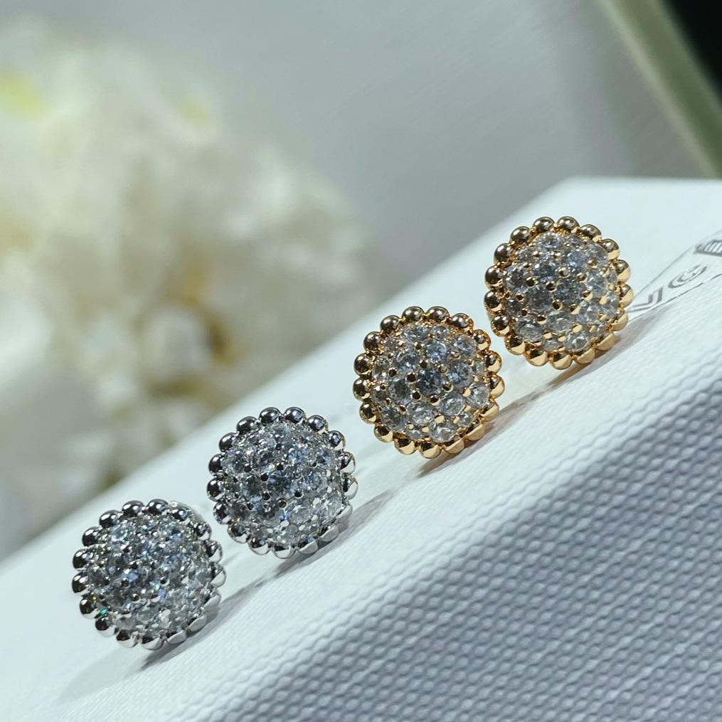 18K Perl̩e Diamonds Earrings