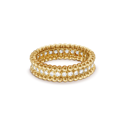 18K Perl̩e Diamonds Ring