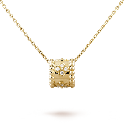18K Perl̩e Clovers Pendant Necklace