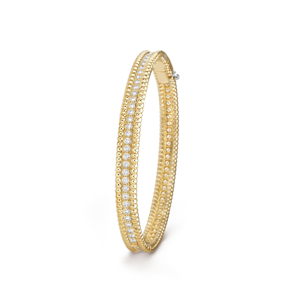 18K Perl̩e Diamonds One Row Bracelet