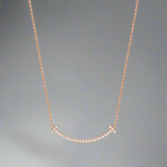 18K T Medium Diamond Pendant Necklace
