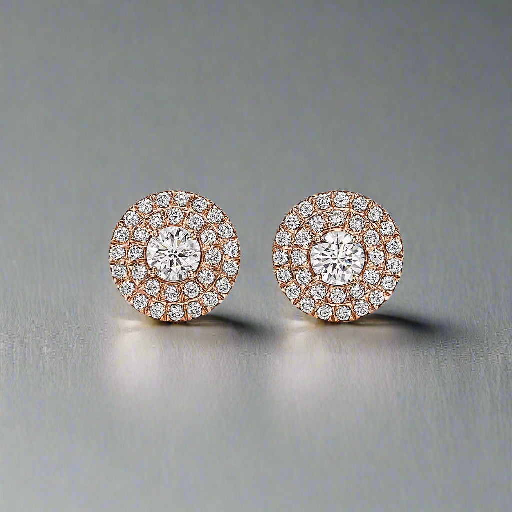 18K T Soleste Diamonds Rose Gold Earrings