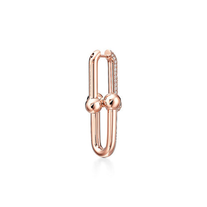 18K T HardWear Large Link Diamonds Earrings
