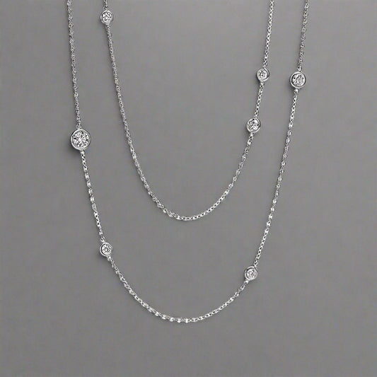 18K T Elsa Peretti Diamonds By The Yard Necklace