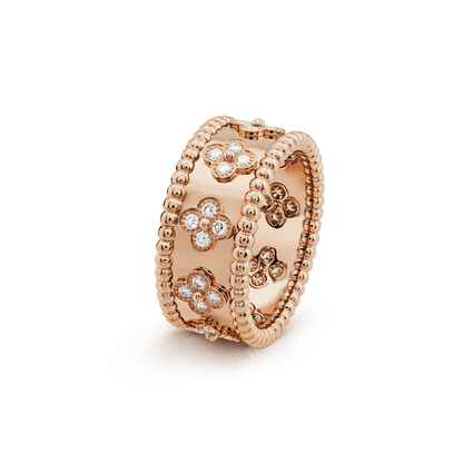 18K Perl̩e Clovers Ring