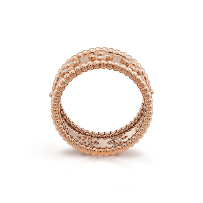 18K Perl̩e Clovers Ring