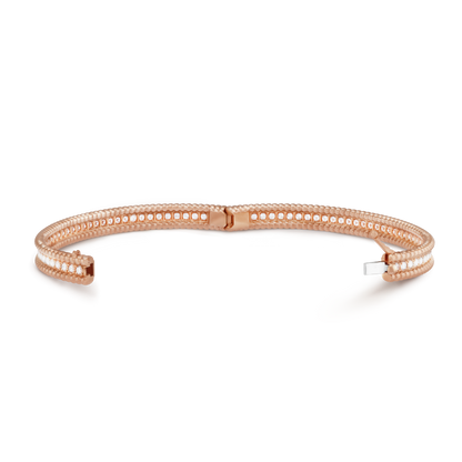18K Perl̩e Diamonds One Row Bracelet