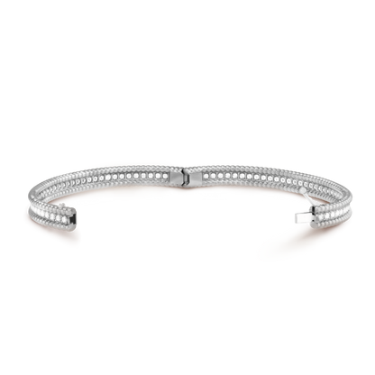 18K Perl̩e Diamonds One Row Bracelet