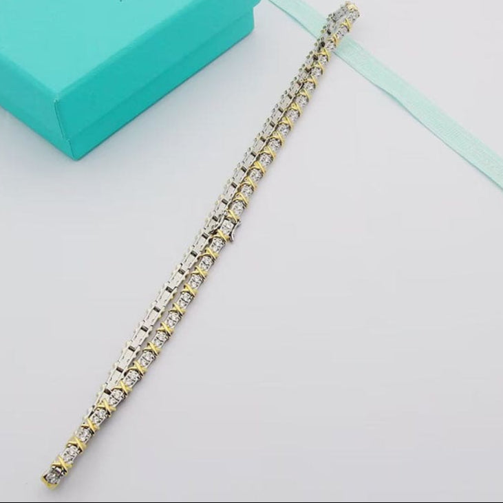 18K T Schlumberger Eighteen Stone Choker Necklace
