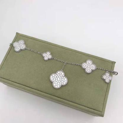 18K Magic Alhambra Five Motifs Diamonds Bracelet
