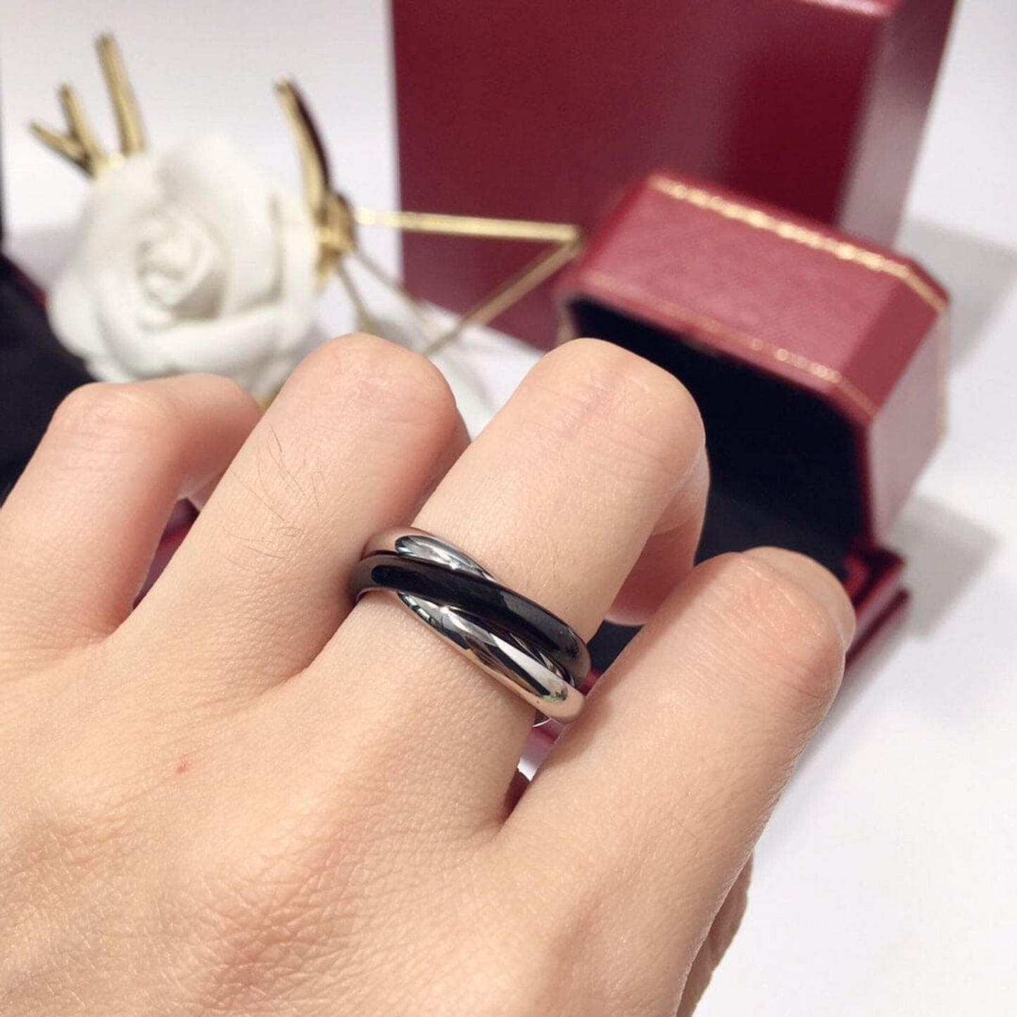 18K Trinity Classic Ceramics Ring