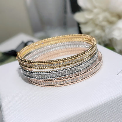 18K Perl̩e Diamonds One Row Bracelet