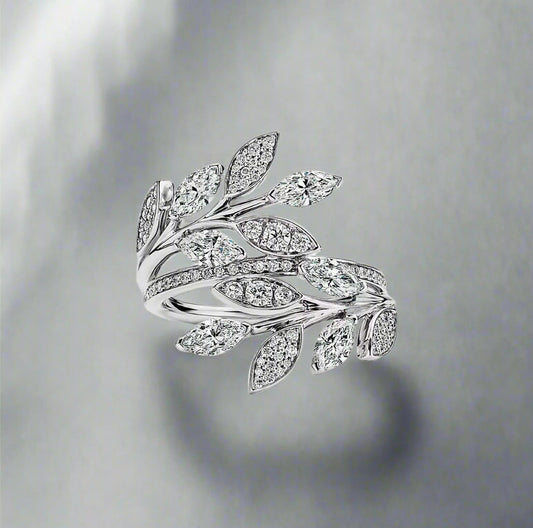 18K T Victoria Diamond Vine Bypass Ring