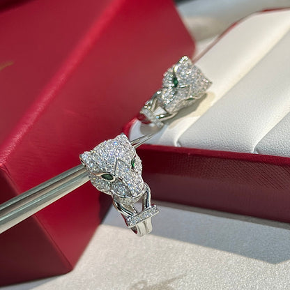 18K Panth̬re De Diamond Earrings