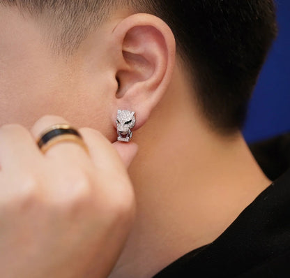 18K Panth̬re De Diamond Earrings