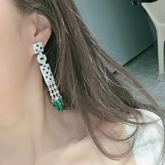 18K Panth̬re De Diamond Earrings