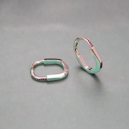 18K T Lock ROSÌä Edition Medium Earrings