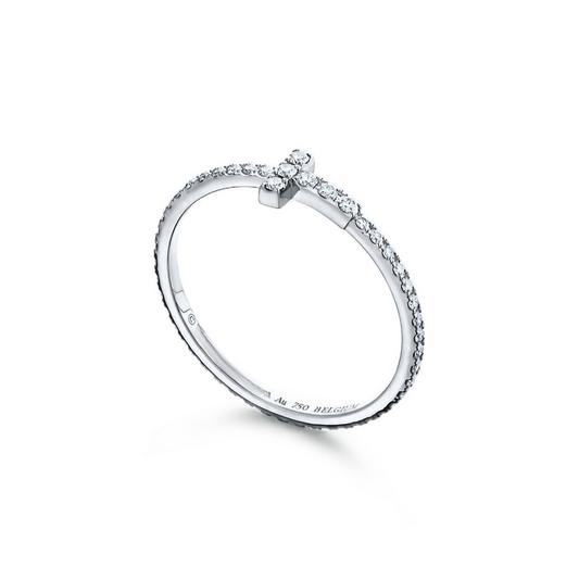 18K T Diamond Wire  Ring